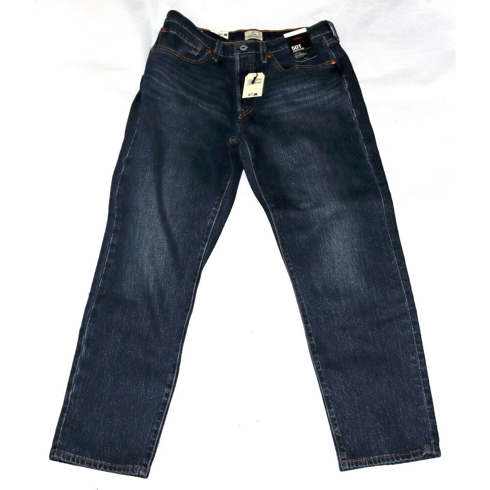 Levi's 501 Cropped Women's Jeans Light Blue Denim High Rise Straight 30x28